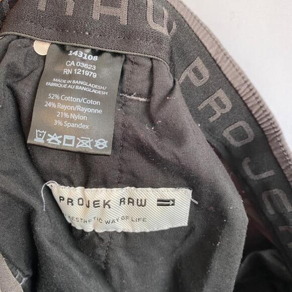 Projek Raw Men's Cargo Jogger Pants - Elastic Waist, Slim Fit, Black, Size M - Picture 10 of 16